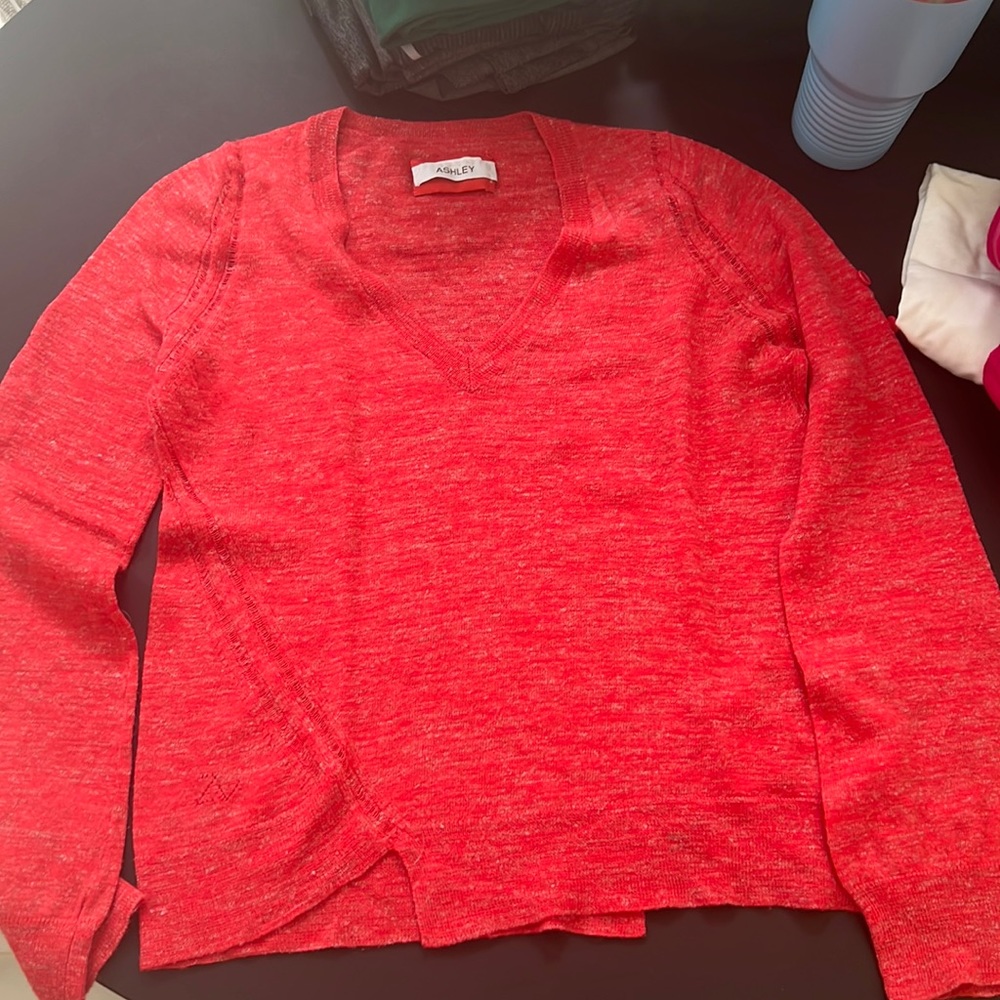 red zadig and voltaire long sleeve - Picture 1 of 3